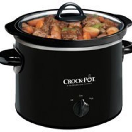 Crock Pot Crock-Pot SCR200-B Manual Slow Cooker, 2 qt Capacity, Stoneware, Black 2121314